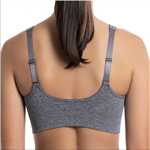 NEW PUMA 2 Pack Seamless Active Performance Sports Bra - Black / Gray - Picture 7 of 10